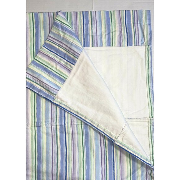 Custom Made Luxury Valances Short Curtains Wavy Stripe Multicolor Pastels Set 3 - Picture 6 of 7